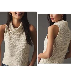 Anthropologie PILCRO KNIT TURTLENECK TANK size M